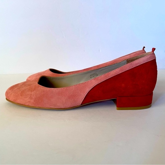 Boden Color Block Suede Heels Size 8 US - Picture 2 of 14